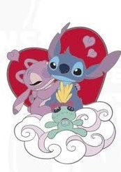 Stitch Angel pin valentine